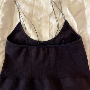 By Together strapy black cropped tank top
